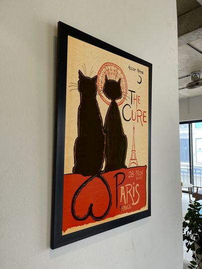 Discover The Cure Cat Tour Paris 28th November 2022 Poster
