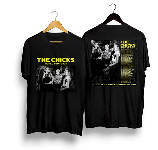 Discover The Chicks World Tour Shirt, Vintage Dixie Chicks Band TShirt, World Tour 2023 Vintage
