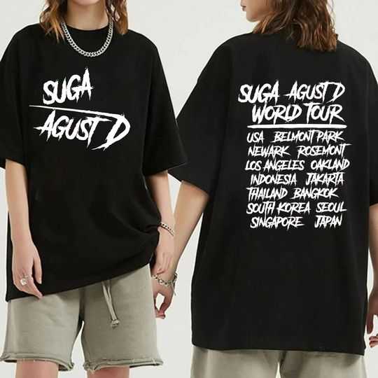 Discover Suga Agustd Tour 2023 Merch Shirt with Setlist