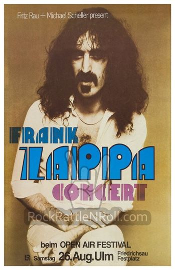Discover FRANK ZAPPA 1978 Ulm Germany  Concert Poster