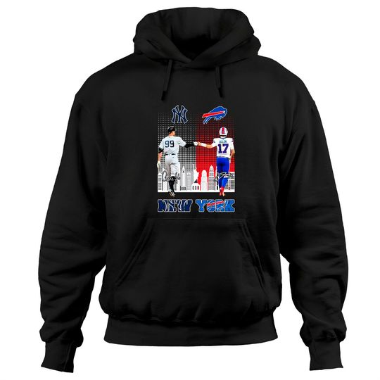 Discover The New York City Sports Teams Aaron Judge Josh Allen Signature Hoodies