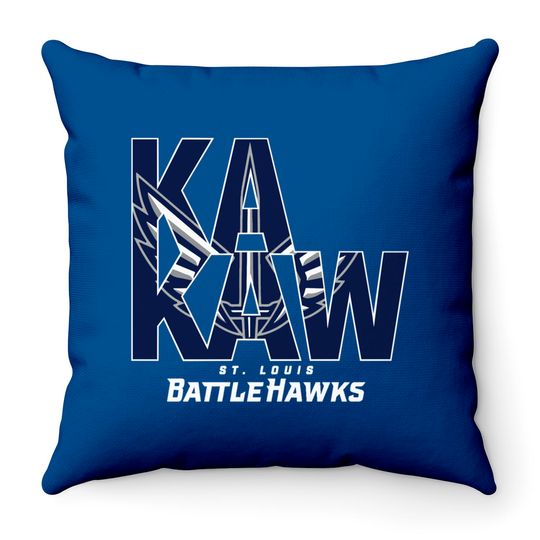 Discover STL Battlehawks-KaKaw Throw Pillows