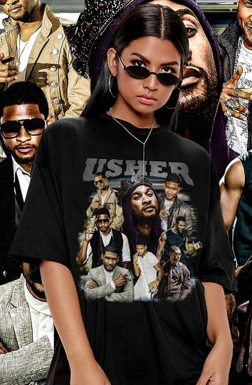 Discover Usher Vintage 90s Shirt ,Usher T-Shirt, Usher 90s Style Bootleg Rap Tee