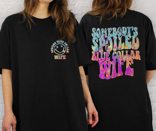 Discover Spoiled Blue Collar Wife T-shirt, Mom Life Shirt, Overstimulated Mom Club