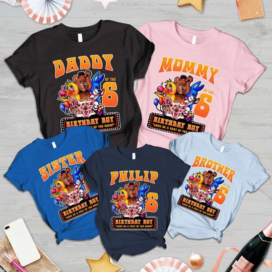 Discover Custom FNAF Shirt Five Nights at Freddy's Game Matching Family Birthday T-Shirt