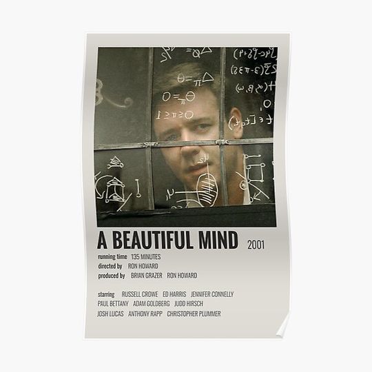 Discover A Beautiful Mind (2001) Premium Matte Vertical Poster