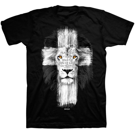 Discover Kerusso Christian T-Shirt Lion Cross