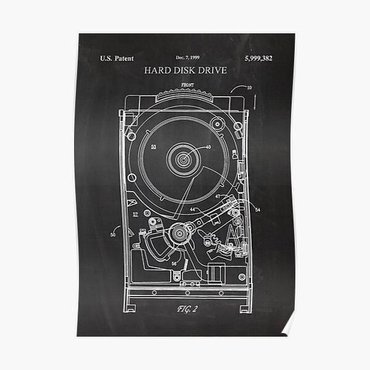 Discover Hard Disk Drive HDD Premium Matte Vertical Poster