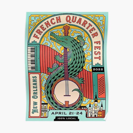 Discover New Orleans 2022 Premium Matte Vertical Poster