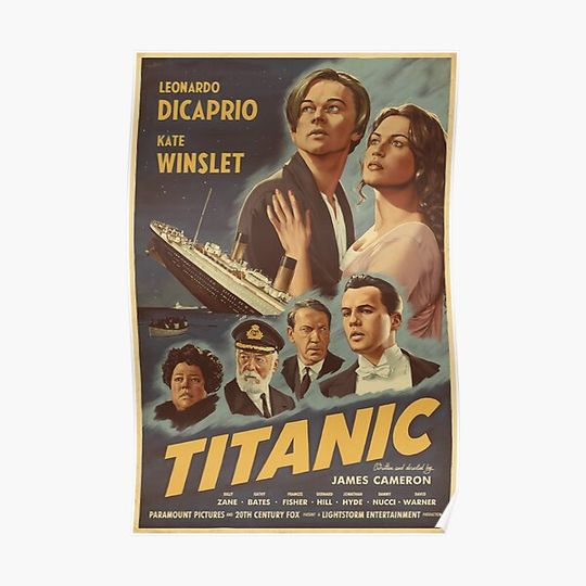 Discover vintage Titanic Poster - Premium Matte Vertical Poster