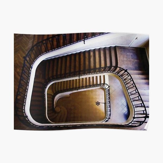 Discover Winding Staircase Premium Matte Vertical Poster