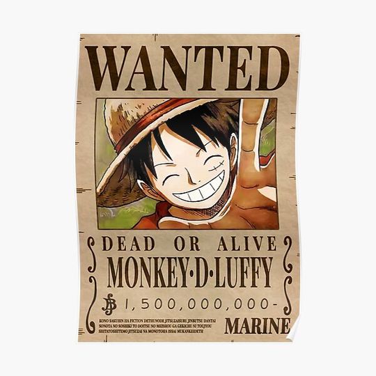 Discover Luffy Bounty Wanted Premium Matte Vertical Poster