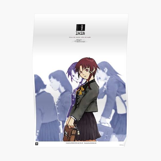 Discover Serial Experiments Lain PS1 Promo Premium Matte Vertical Poster