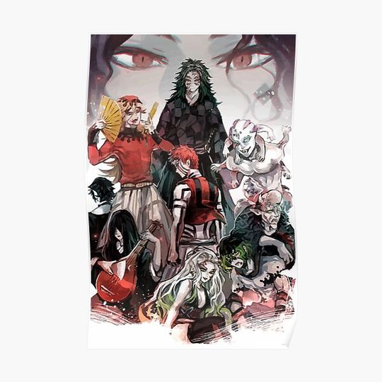 Discover Muzan with upper moons Premium Matte Vertical Poster
