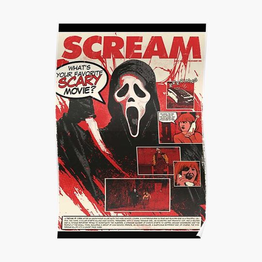 Discover Scream - What's your favorite scary movie? Premium Matte Vertical Poster