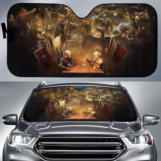 Discover The Witcher Play Card Auto Sun Shade The Witcher Movie Car Sun Shade