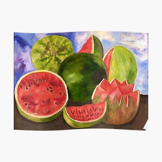 Discover Viva la Vida, Watermelons by Frida Kahlo Premium Matte Vertical Poster