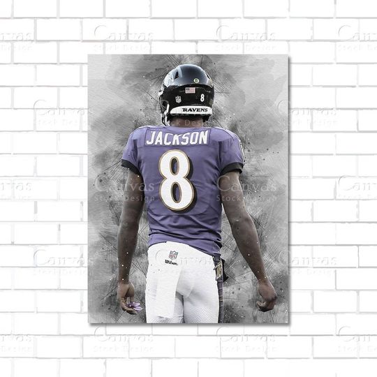 Discover Lamar Jackson Poster, Kids Wall Decor, Football Fan