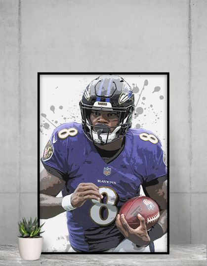 Discover Lamar Jackson Poster Print, Wall Art Decor, Sports Art  Print