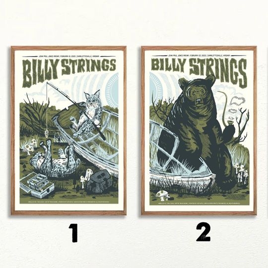Discover Billy Strings World Tour 2023 Poster, Concert Art Print