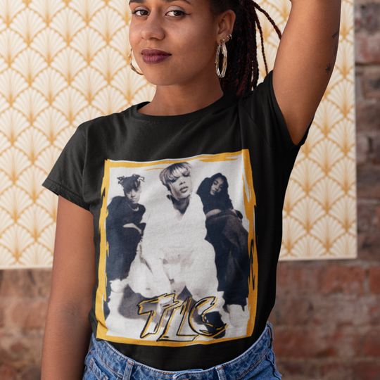 Discover Exclusive TLC Tee | Rare Black White TLC Girl Group Shirt