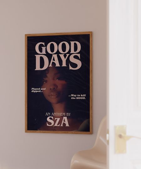 Discover Good Days SZA Poster, Vintage Wall Art, SZA Lyrics