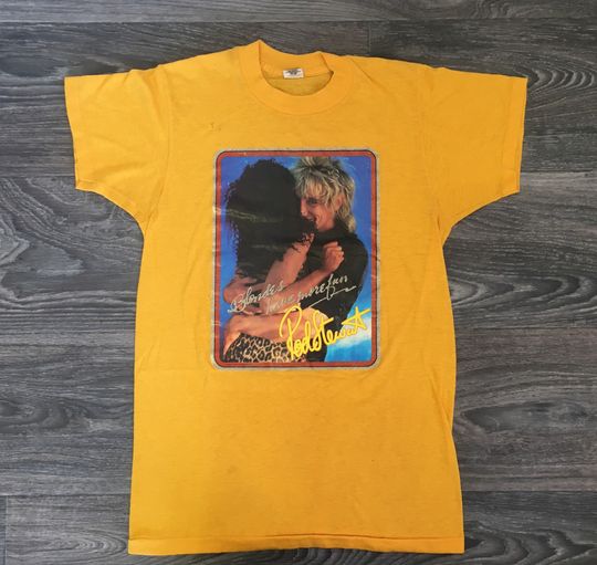 Discover ROD STEWART Shirt 70s Vintage Blondes Have More Fun Tour Tshirt