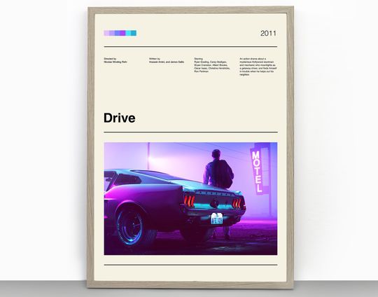 Discover Drive Poster, Minimalist Movie Poster, Drive Movie Poster