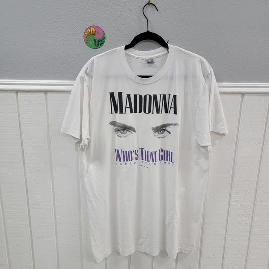 Discover Vintage Rare 1987 MADONNA Who's That Girl World Tour T-shirt