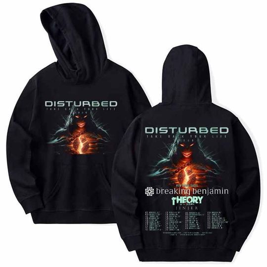 Discover Disturbed Take Back Your Live 2023 Tour 2 Sides Shirt, Disturbed Tour Concert Hoodie