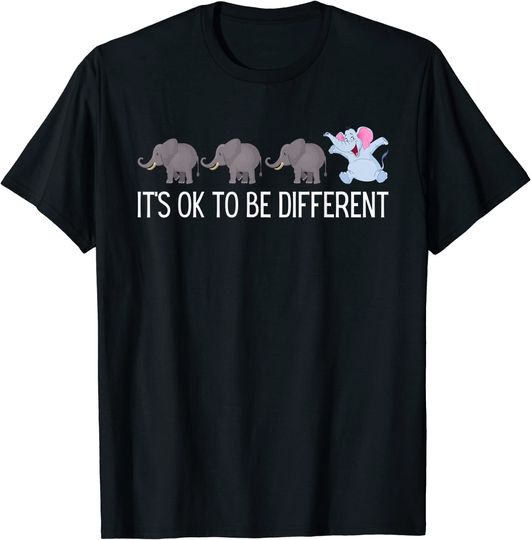 Discover Autism It's Ok To Be Different Elephant Shirt Funny Elephant T-Shirt