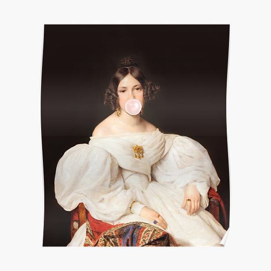 Discover Bubble Gum Diva Premium Matte Vertical Poster