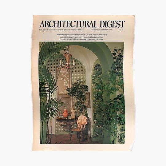 Discover Architectural Digest 1974 Premium Matte Vertical Poster