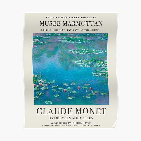 Discover Claude Monet Lilies Pond Premium Matte Vertical Poster