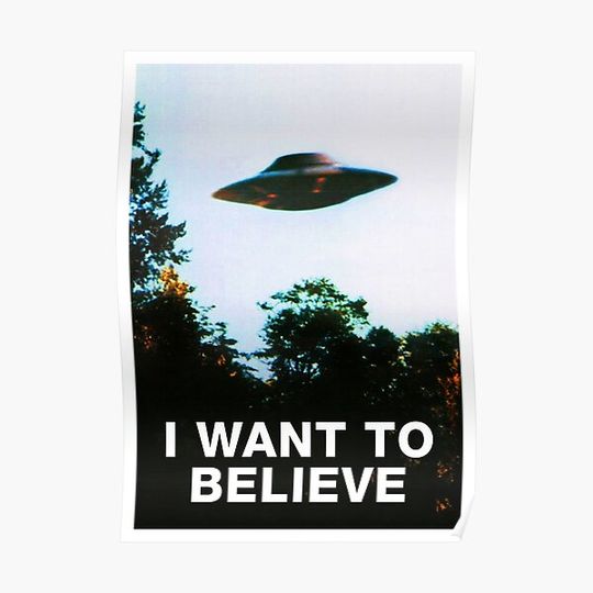 Discover I want to believe. Original The X-Files poster Premium Matte Vertical Poster