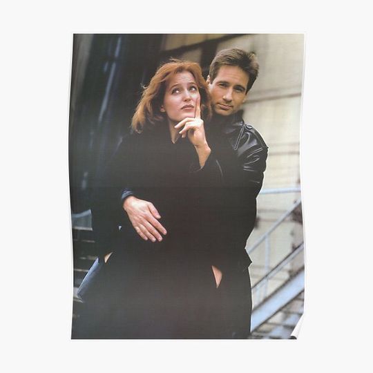 Discover Scully and Mulder / X-Files Premium Matte Vertical Poster