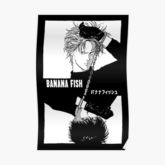 Discover BANANA FISH - Chains B/W Premium Matte Vertical Poster