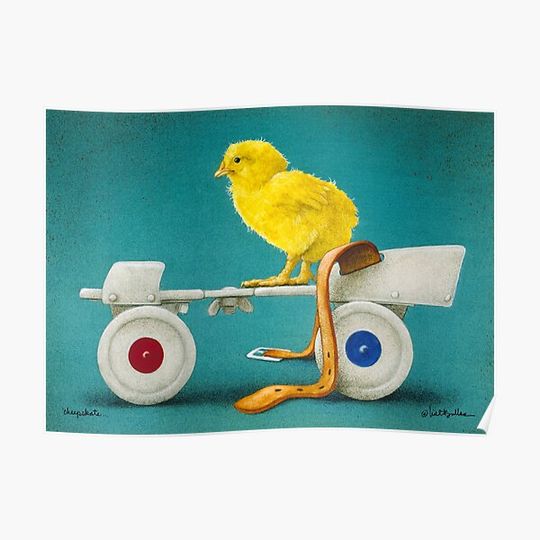Discover Will Bullas / art print / cheepskate... / humor / animals Premium Matte Vertical Poster