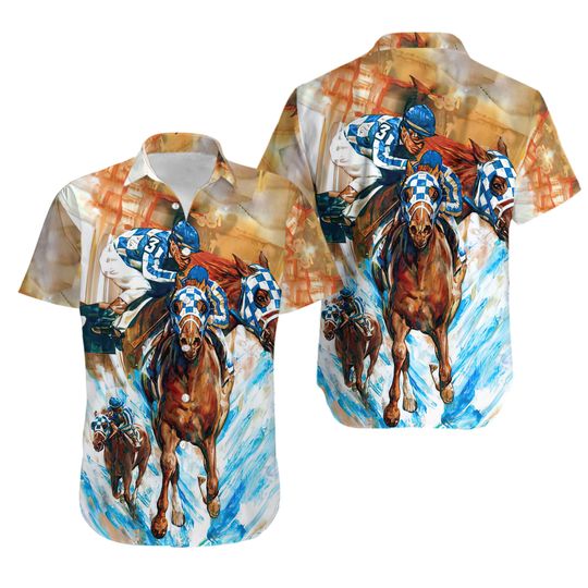 Discover Kentucky Derby Horse Racing Hawaiian Shirt