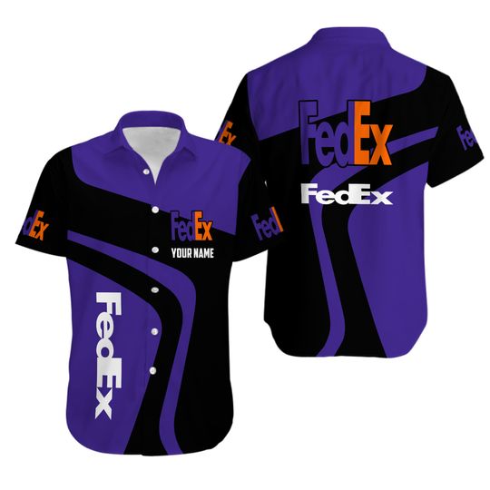 Discover Fedex purple cool custom name Summer Hawaiian Shirts
