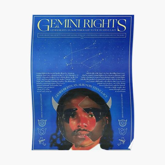 Discover Steve Lacy Gemini Rights Poster Premium Matte Vertical Poster