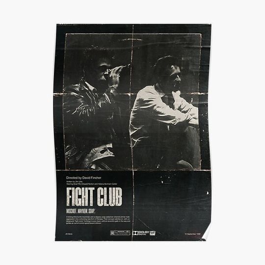 Discover Fight Club Vintage Movie Premium Matte Vertical Poster