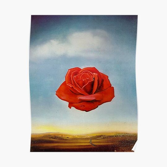 Discover Meditative Rose by Salvador Dali Premium Matte Vertical Poster