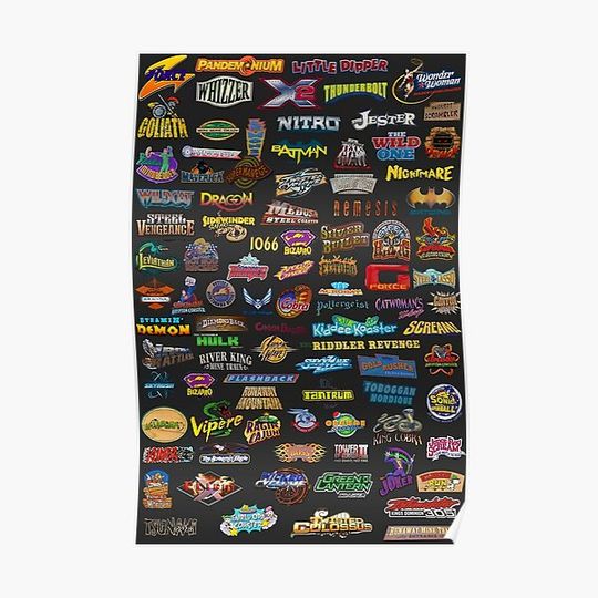 Discover Roller Coasters or Jetcoasters Premium Matte Vertical Poster