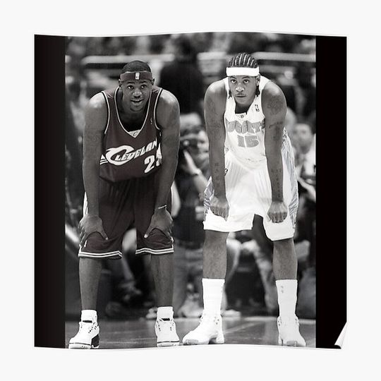 Discover LeBron James & Carmelo Anthony Premium Matte Vertical Poster