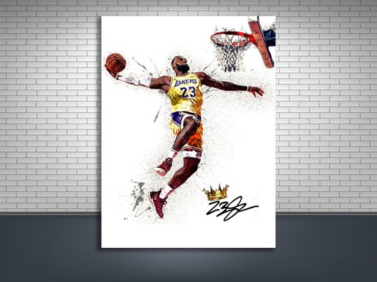 Discover Lebron James Dunk Poster