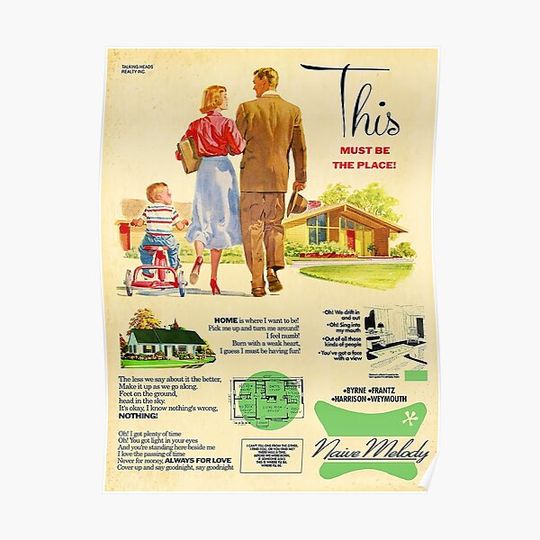 Discover Talking Heads This Must Be The Place Premium Matte Vertical Poster