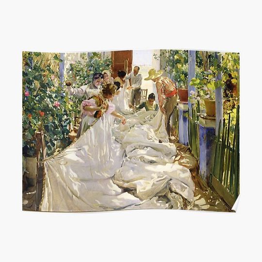 Discover Joaquín Sorolla - Sewing the Sail Premium Matte Vertical Poster