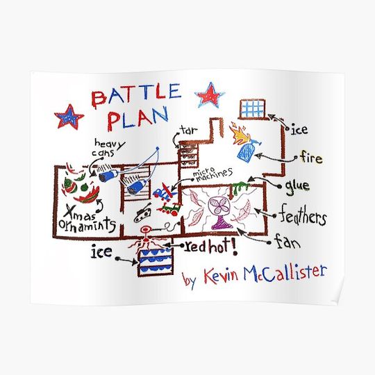 Discover Kevin Home Battle Plan Premium Matte Vertical Poster