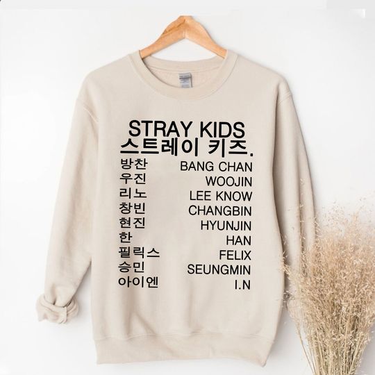 Discover Stray Kids Name T-shirt Sweatshirt Hoodie, Stray Kids 2023 Maniac World Tour Sweatshirt